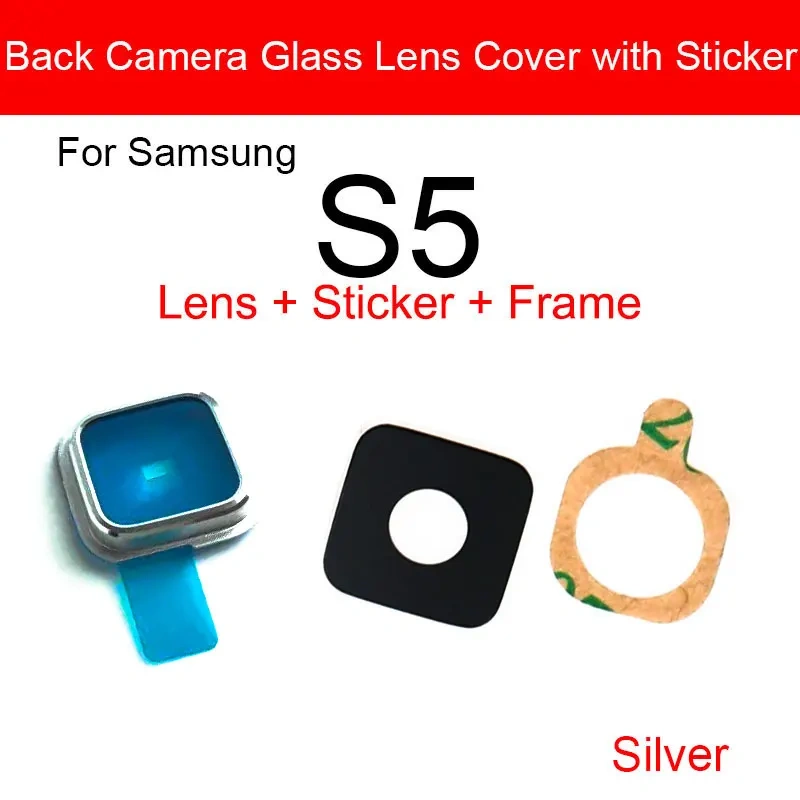Back Rear Camera Lens Glass With Adhesive Stick For Samsung Galaxy S3 S4 I9500 S5 Main Camera Lens Glass Replacement Parts