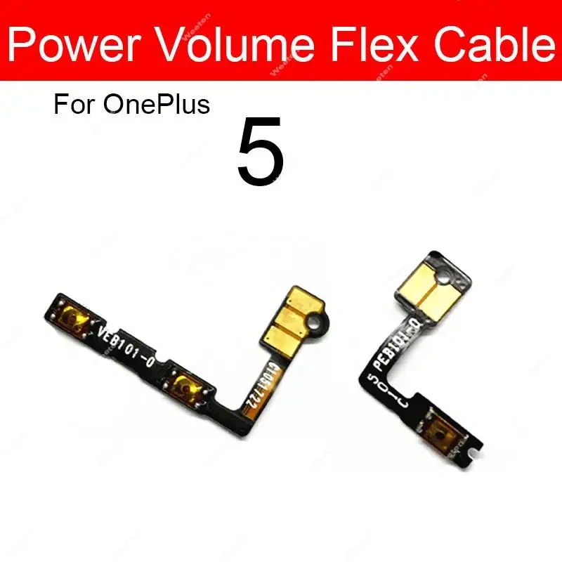 Volume Power Flex Cable For OnePlus 1+ X 1 2 3 3T 5 5T 6 6T 7 Side Power Volume Button On Off Side Keys Ribbon with Adhesive