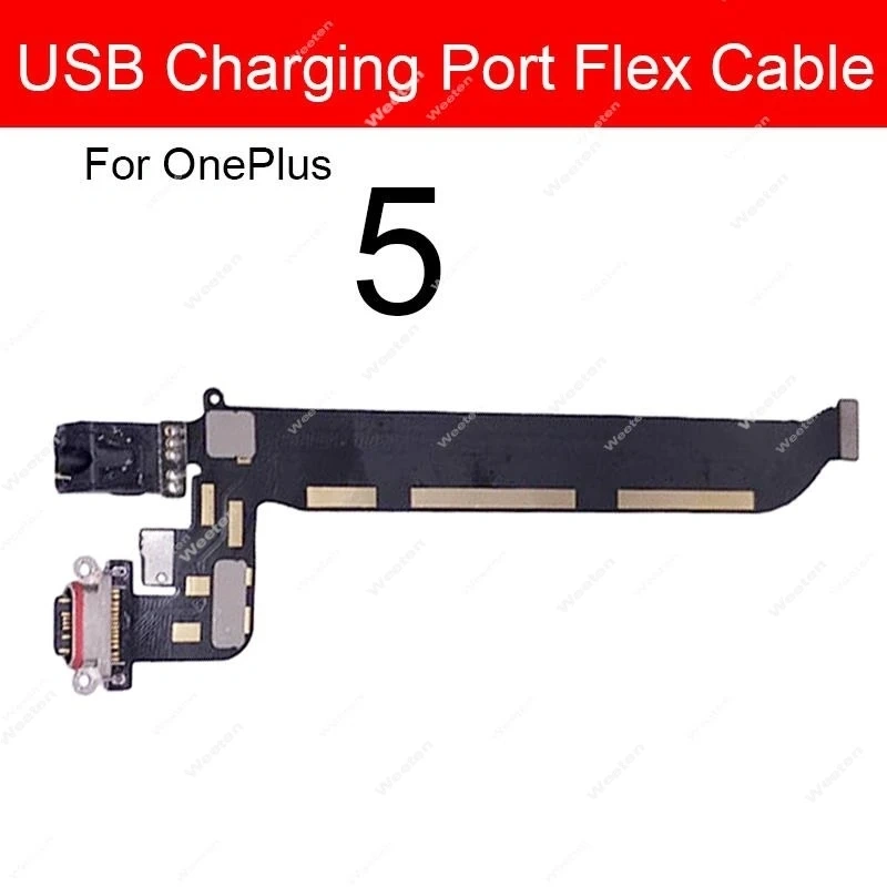 USB Charging Flex Cable For Oneplus 1 2 X 3 3T 5 5T 6 6T 7 7T 8  8T Pro USB Charger Port Connector Flex Cable Replacement