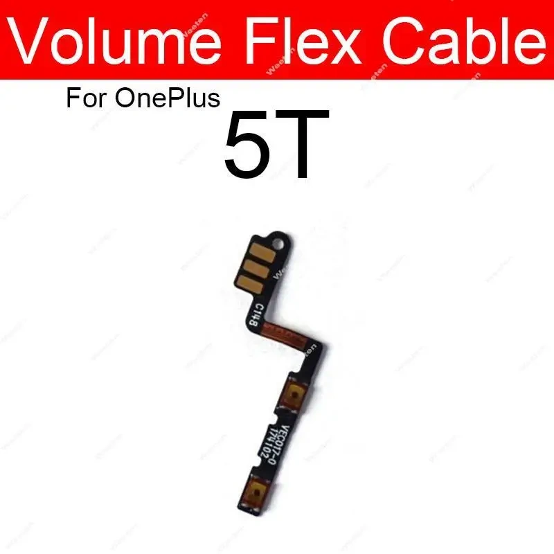 Volume Power Flex Cable For OnePlus 1+ X 1 2 3 3T 5 5T 6 6T 7 Side Power Volume Button On Off Side Keys Ribbon with Adhesive