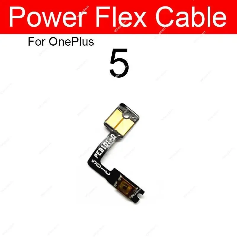 Volume Power Flex Cable For OnePlus 1+ X 1 2 3 3T 5 5T 6 6T 7 Side Power Volume Button On Off Side Keys Ribbon with Adhesive