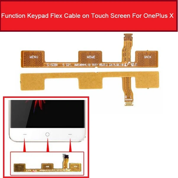 Function Keypad Flex Cable For Oneplus 1+2 3 3t 5 X Menu Button Sensor Function Sensor Flex Ribbon Cable Replacement Parts