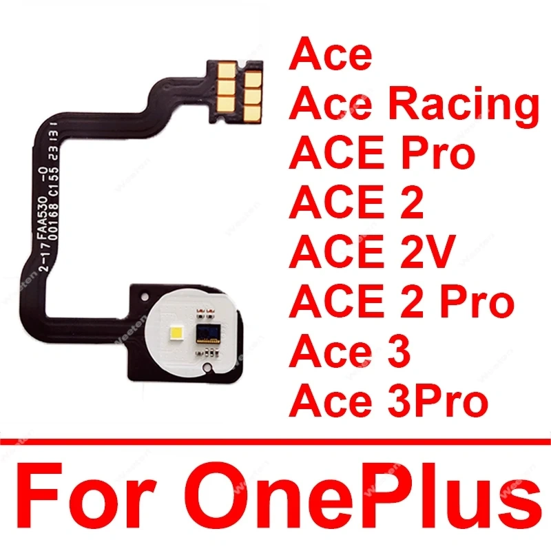 FlashLight Sensor Flex Cable For Oneplus ACE Pro Ace 2 Pro 2V Ace 3 Pro ACE Racing Camera Flashlight Sensor Ambient Flex Ribbon