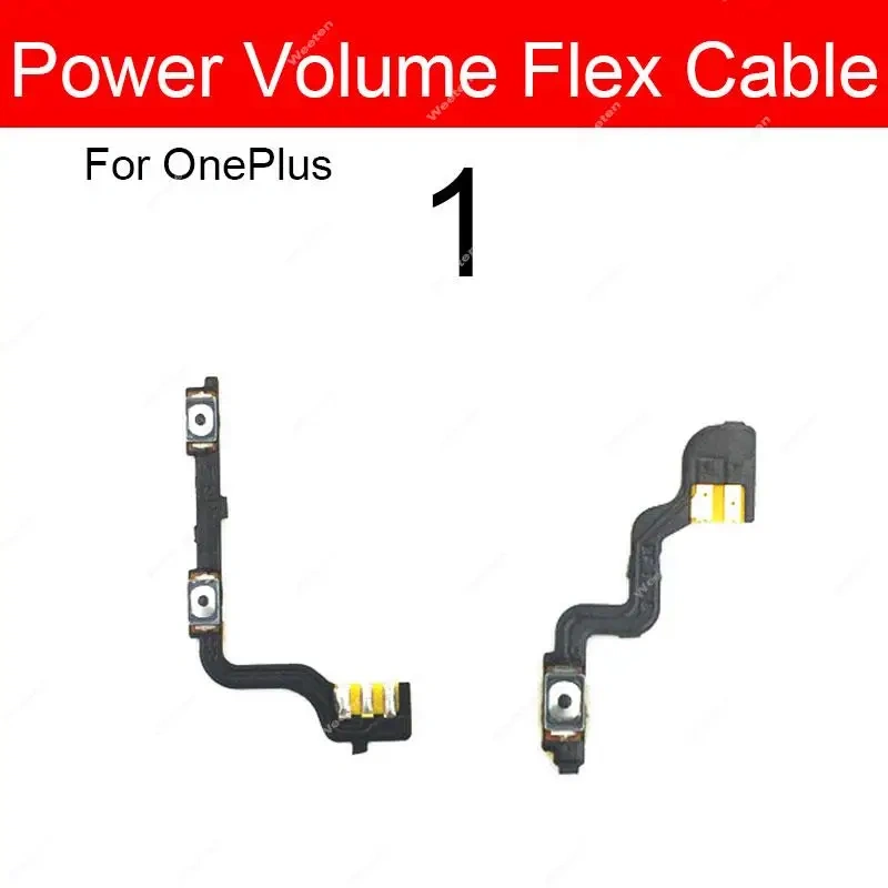 Volume Power Flex Cable For OnePlus 1+ X 1 2 3 3T 5 5T 6 6T 7 Side Power Volume Button On Off Side Keys Ribbon with Adhesive