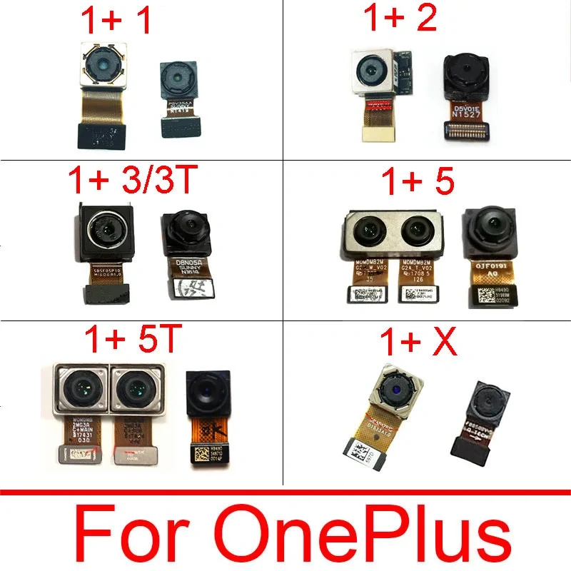 Main Rear Back Camera Module Flex Cable For Oneplus 1+ 1 2 3 3T 5 5T X Front Facing Camera Flex Ribbon Replacement Reapir Parts