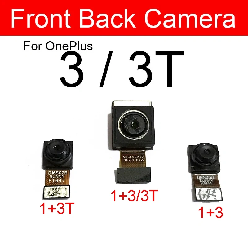 Main Rear Back Camera Module Flex Cable For Oneplus 1+ 1 2 3 3T 5 5T X Front Facing Camera Flex Ribbon Replacement Reapir Parts