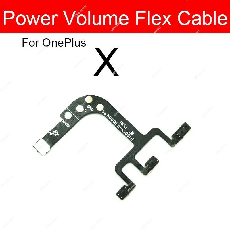 Volume Power Flex Cable For OnePlus 1+ X 1 2 3 3T 5 5T 6 6T 7 Side Power Volume Button On Off Side Keys Ribbon with Adhesive