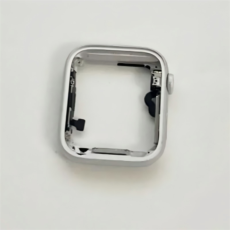 Aluminum Middle Frame Bezel Housing With Crown Shaft Speaker Flex Button For i Watch S3 - S9 SE 2 GPS LTE Replacement Part
