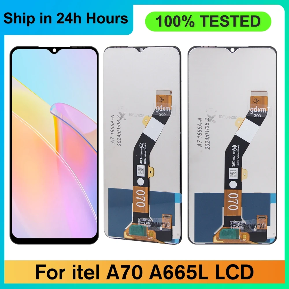 6.6“ AAA Quality For Infinix Itel A70 LCD itel A665L Display Touch Screen Digitizer Panel Assembly Replacement