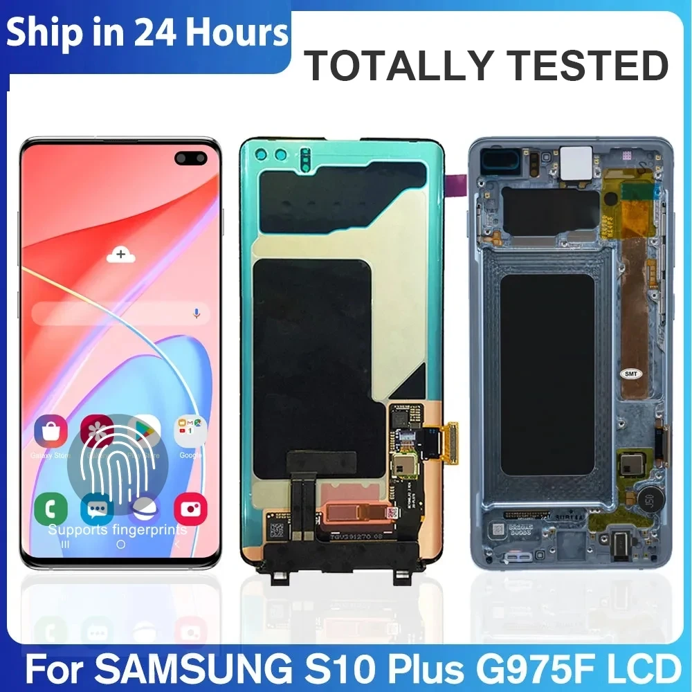 High Quality S10 Plus For Samsung Tested S10+ G975F G975U G975W G975 LCD Display Touch Screen Digitizer Assembly Replacement