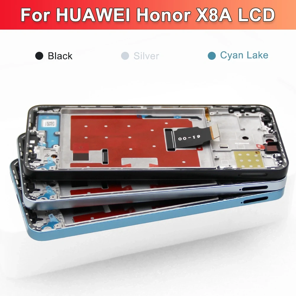 6.7inch AMOLED for Honor X8a CRT-LX1 CRT-LX2 CRT-LX3 LCD Display Touch Screen Digitizer Assembly For Honor x8a Screen with Frame