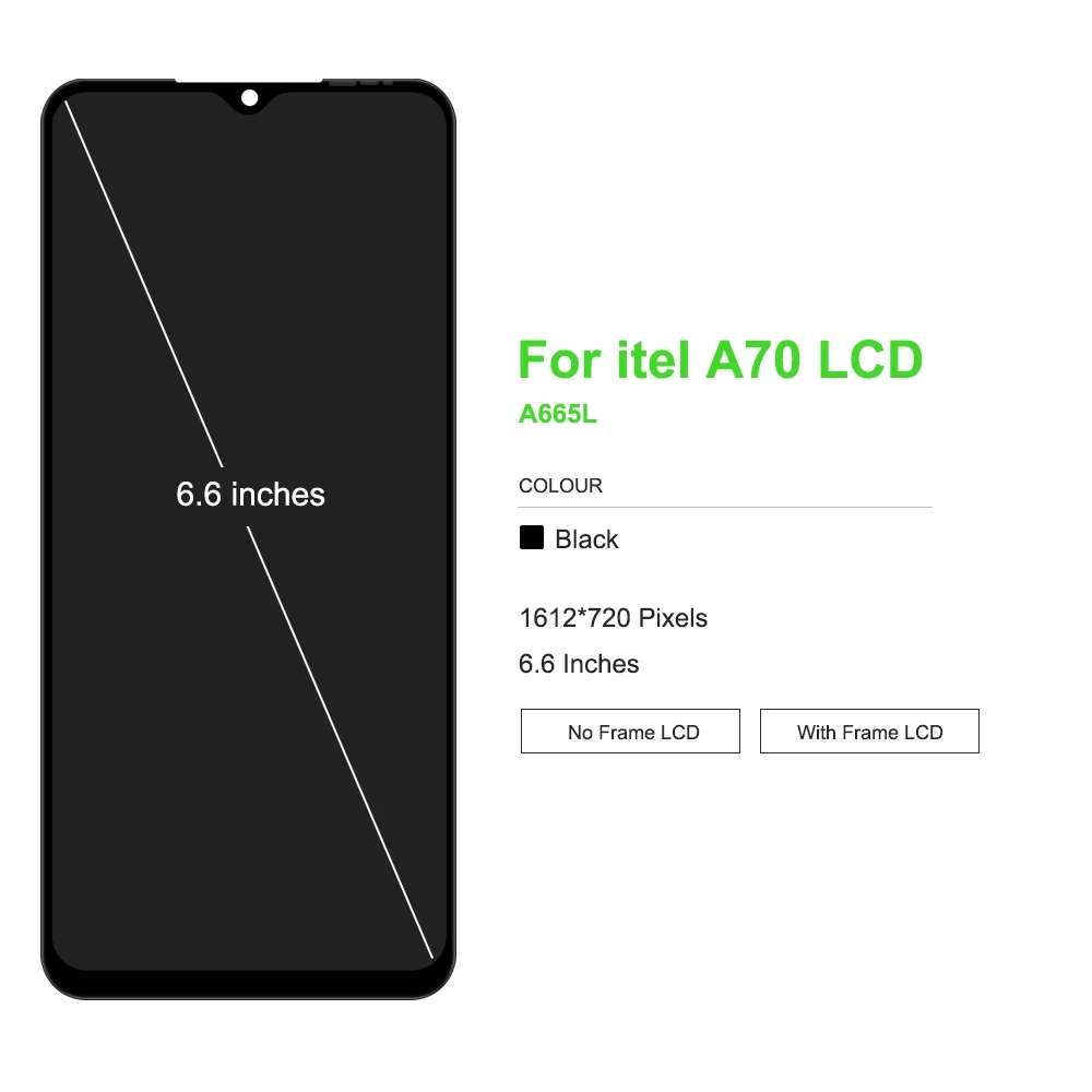 6.6“ AAA Quality For Infinix Itel A70 LCD itel A665L Display Touch Screen Digitizer Panel Assembly Replacement