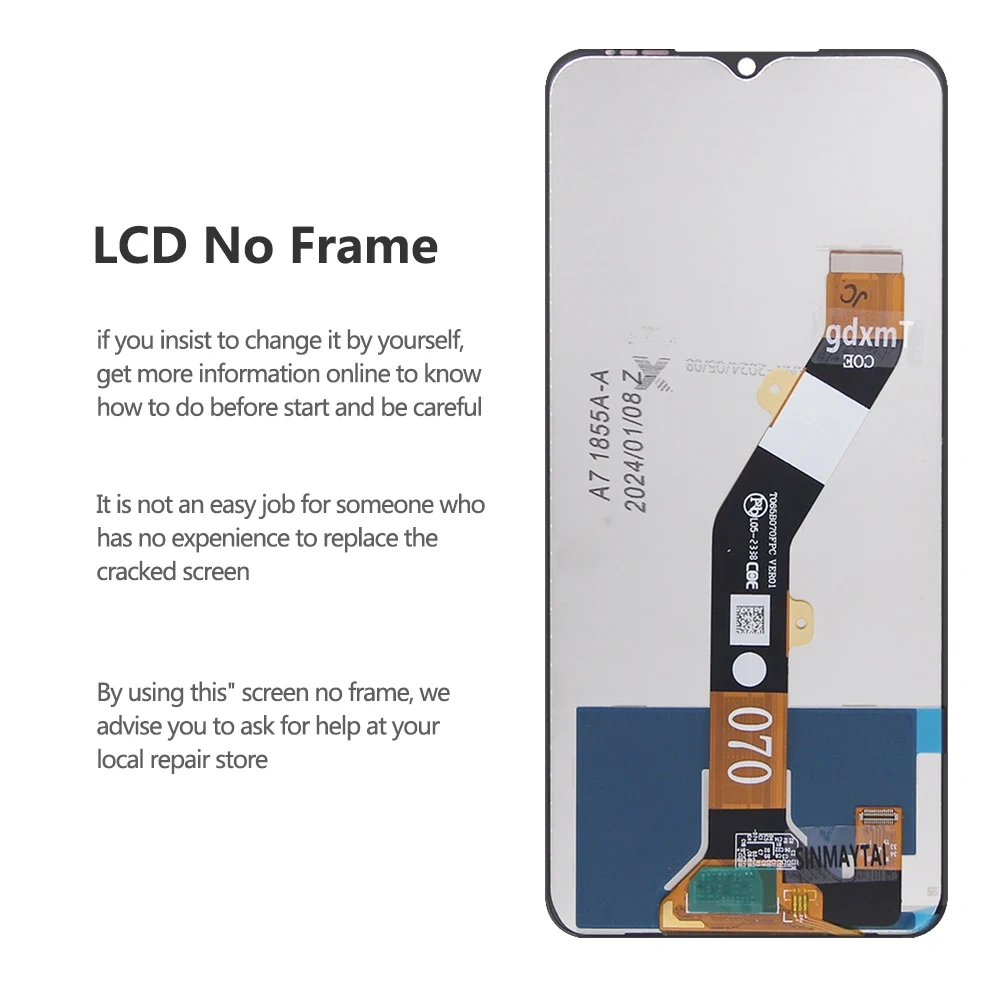 6.6“ AAA Quality For Infinix Itel A70 LCD itel A665L Display Touch Screen Digitizer Panel Assembly Replacement