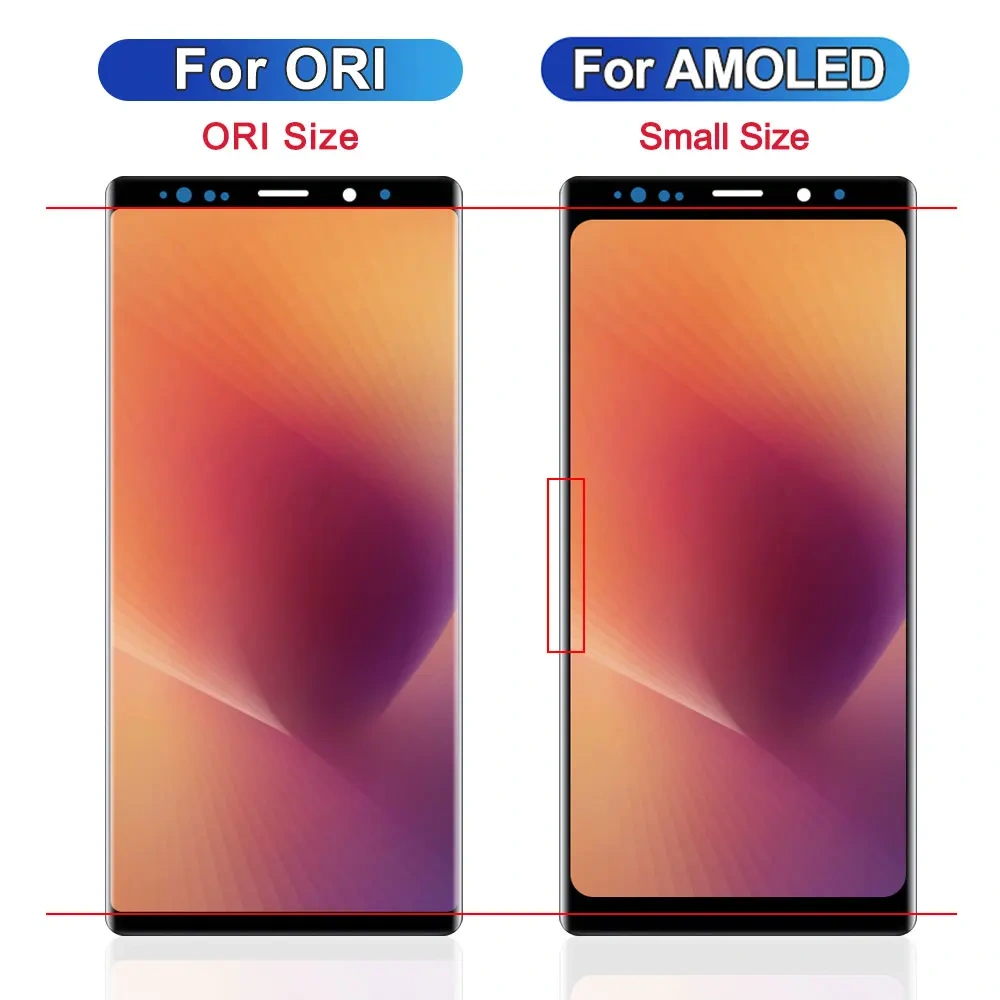 NEW AMOLED Note9 Screen For Samsung Galaxy Note9 LCD Display N960F N9600 Touch Screen Digitizer Replacement Assembly with Frame