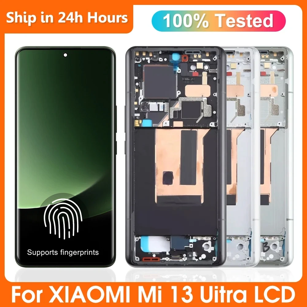 6.73"13Ultra Amoled Screen, For pantalla Xiaomi 13 Ultra LCD Display Touch Screen Replacement Digitizer Assembly with Frame