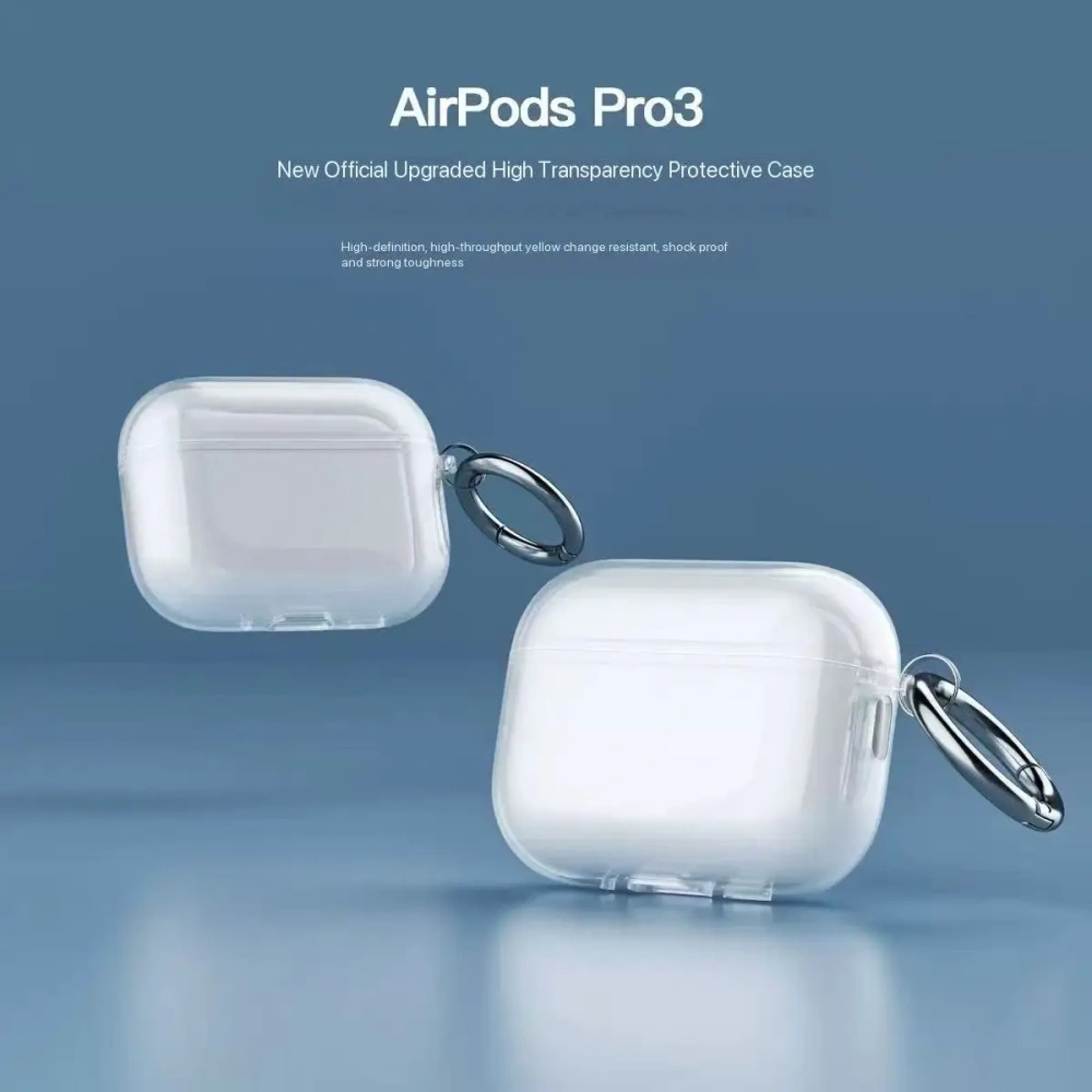 Clear Case for Apple AirPods Pro 3 with Lanyard Wireless Earphone Transparent Cases  Accessories with Keychain for Airpods Pro 3