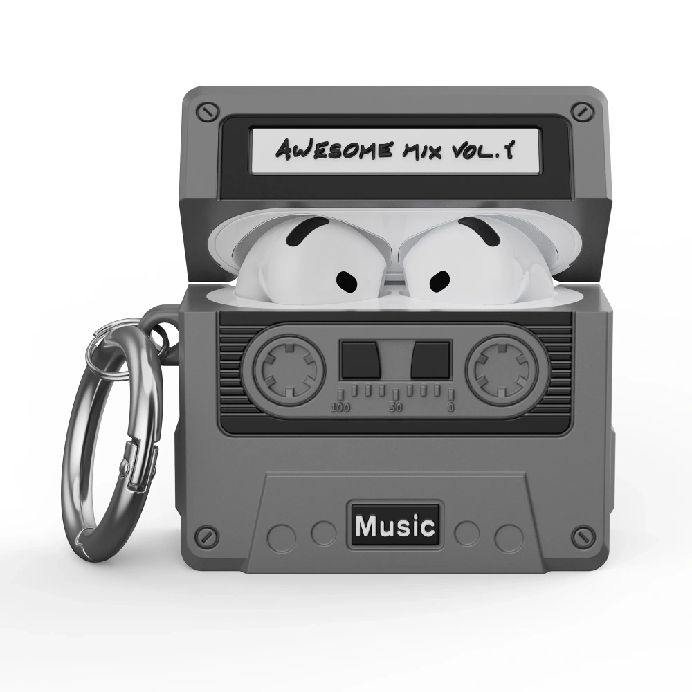 Retro Cassette Tape Silicone Protective Case For AirPods 4 3 2 1 Wireless Bluetooth Earphone Cover For Apple AirPods Pro 2 Capa