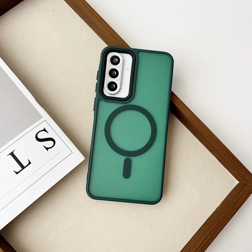 Luxury Matte Magnetic Case For Samsung Galaxy A36 A35 A56 A55 A26 A16 A15 A06 A05 S23 S24 S25 Ultra Plus Wireless Charge Cover