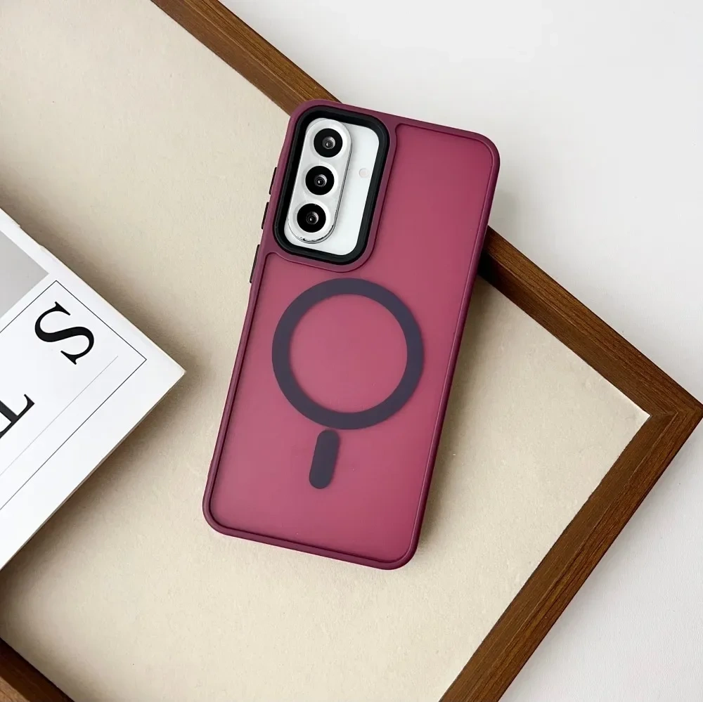 Luxury Matte Magnetic Case For Samsung Galaxy A36 A35 A56 A55 A26 A16 A15 A06 A05 S23 S24 S25 Ultra Plus Wireless Charge Cover