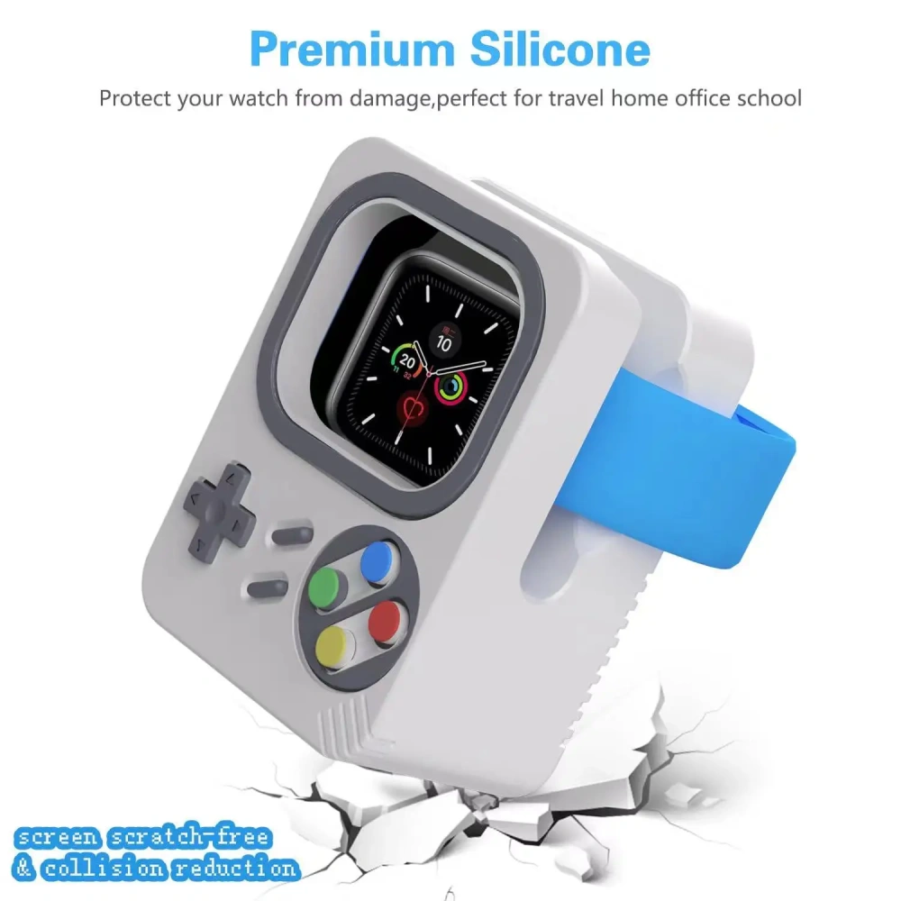 Charger Stand for Apple Watch Ultra 8 7 6 5 4 3 Silicone Desktop USB Charging Holder Charge Dock Accessories for IWatch Series