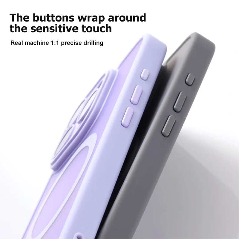 For Magsafe Matte Case For iPhone 16 15 13 12 11 14 Pro Max 16 Plus Lens Camera Protective Wireless Charging Magnetic Back Cover