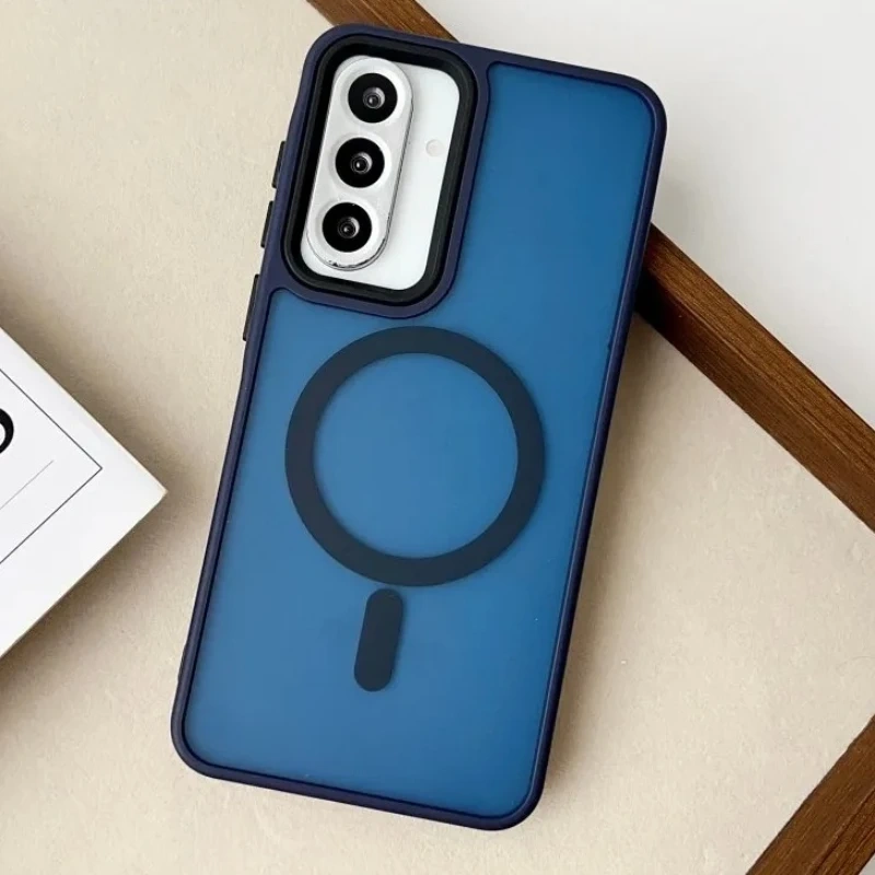 Luxury Matte Magnetic Case For Samsung Galaxy A36 A35 A56 A55 A26 A16 A15 A06 A05 S23 S24 S25 Ultra Plus Wireless Charge Cover