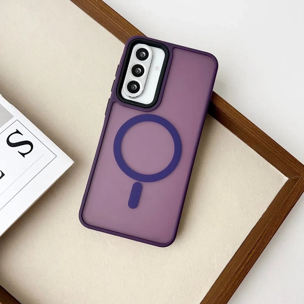 Luxury Matte Magnetic Case For Samsung Galaxy A36 A35 A56 A55 A26 A16 A15 A06 A05 S23 S24 S25 Ultra Plus Wireless Charge Cover