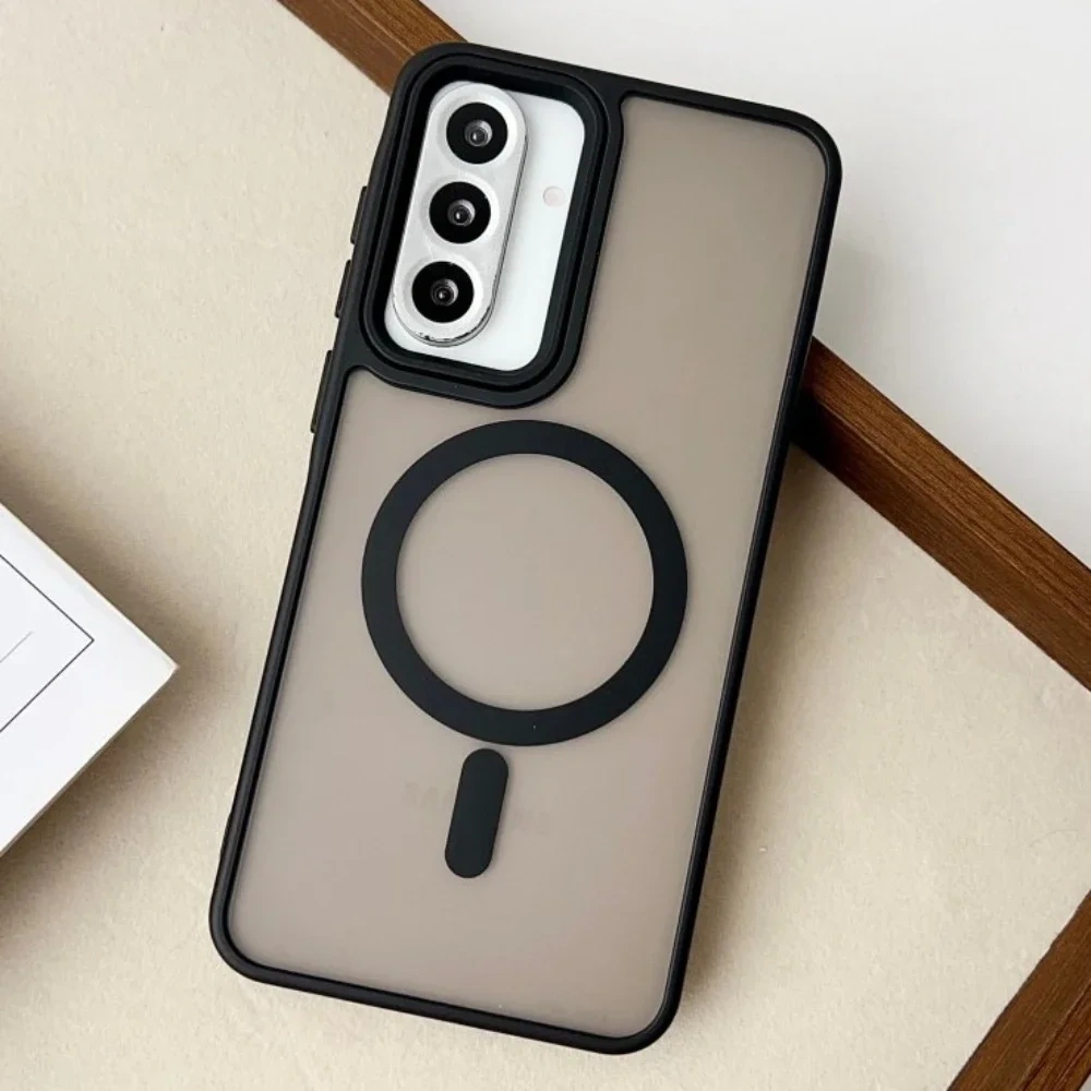 Luxury Matte Magnetic Case For Samsung Galaxy A36 A35 A56 A55 A26 A16 A15 A06 A05 S23 S24 S25 Ultra Plus Wireless Charge Cover