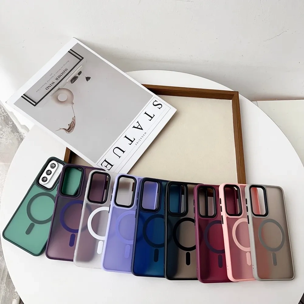 Luxury Matte Magnetic Case For Samsung Galaxy A36 A35 A56 A55 A26 A16 A15 A06 A05 S23 S24 S25 Ultra Plus Wireless Charge Cover