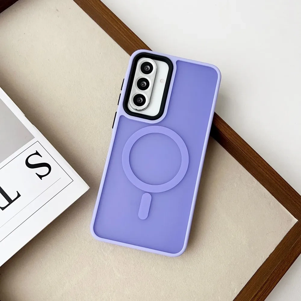 Luxury Matte Magnetic Case For Samsung Galaxy A36 A35 A56 A55 A26 A16 A15 A06 A05 S23 S24 S25 Ultra Plus Wireless Charge Cover