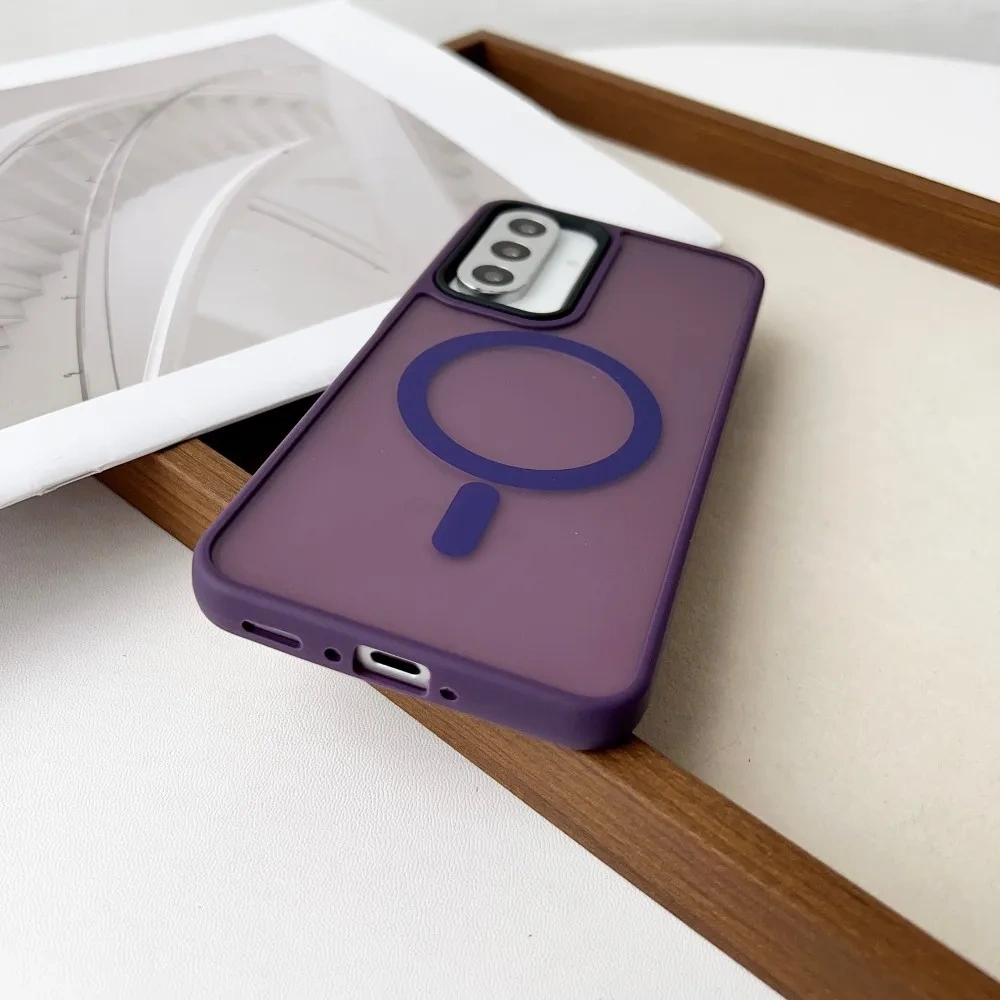 Luxury Matte Magnetic Case For Samsung Galaxy A36 A35 A56 A55 A26 A16 A15 A06 A05 S23 S24 S25 Ultra Plus Wireless Charge Cover