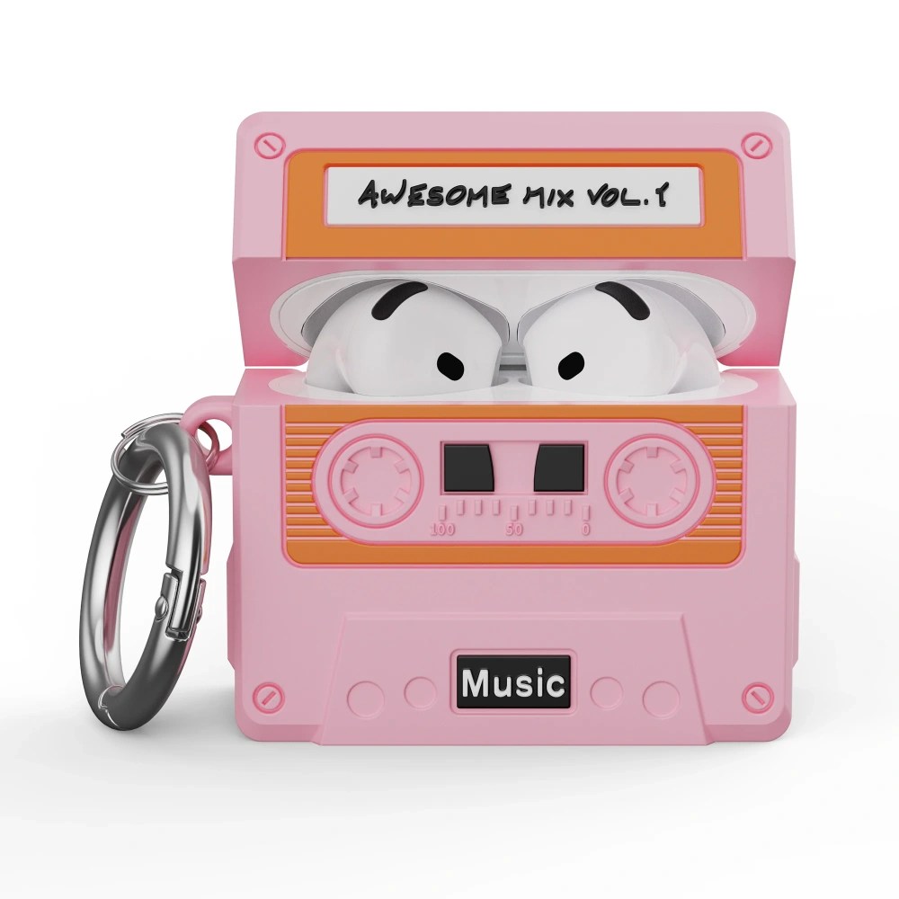 Retro Cassette Tape Silicone Protective Case For AirPods 4 3 2 1 Wireless Bluetooth Earphone Cover For Apple AirPods Pro 2 Capa