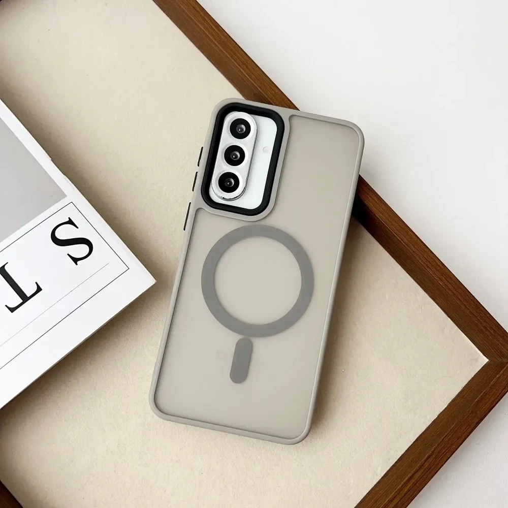 Luxury Matte Magnetic Case For Samsung Galaxy A36 A35 A56 A55 A26 A16 A15 A06 A05 S23 S24 S25 Ultra Plus Wireless Charge Cover