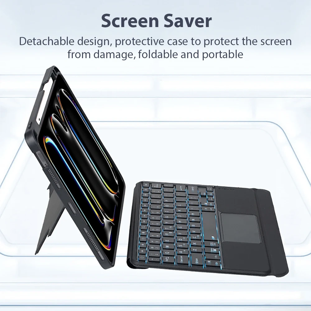 Magic Keyboard Case For Ipad Pro 13 11 12.9 10 9 9th 10th Generation 10.9 Air 5 4 3 M4 M2 Mini 6 2024 7 8th 10.2 Magnetic Cover