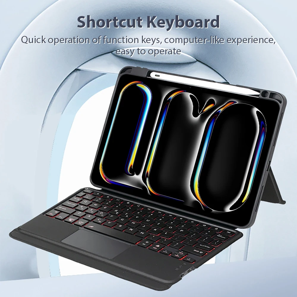 Magic Keyboard Case For Ipad Pro 13 11 12.9 10 9 9th 10th Generation 10.9 Air 5 4 3 M4 M2 Mini 6 2024 7 8th 10.2 Magnetic Cover