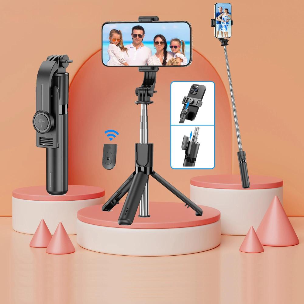 SelfieshowF01 Wireless Bluetooth Remote Tripod Selfie Stick Handheld Adjustable Stabilizer Tripod Phone Stand for iPhone Android