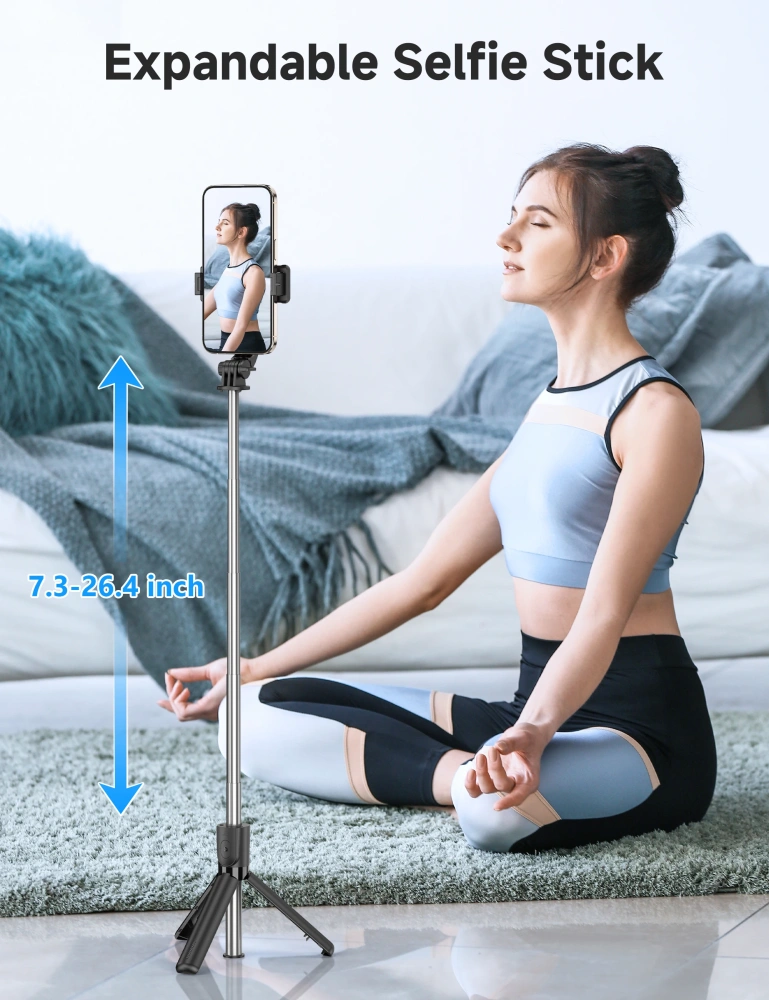 SelfieshowF01 Wireless Bluetooth Remote Tripod Selfie Stick Handheld Adjustable Stabilizer Tripod Phone Stand for iPhone Android