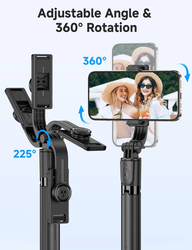 SelfieshowF01 Wireless Bluetooth Remote Tripod Selfie Stick Handheld Adjustable Stabilizer Tripod Phone Stand for iPhone Android