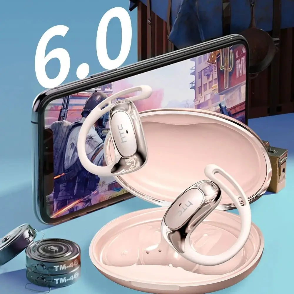 Htc Ne35 Bluetooth V6.0 Over-The-Ear Bluetooth Headset Ows Sports Headset Comfortable Ultra-Light Wireless Headset Mic