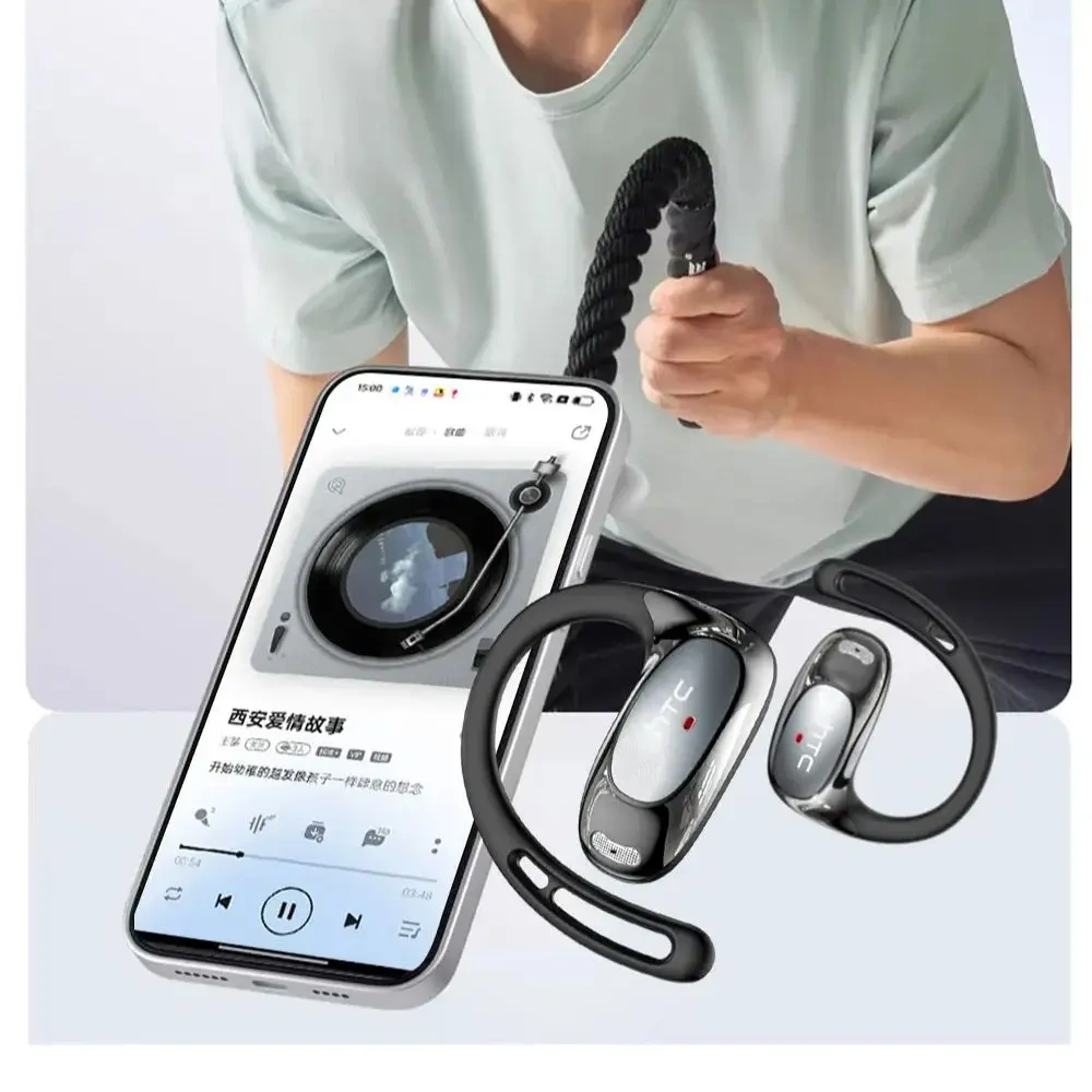 Htc Ne35 Bluetooth V6.0 Over-The-Ear Bluetooth Headset Ows Sports Headset Comfortable Ultra-Light Wireless Headset Mic