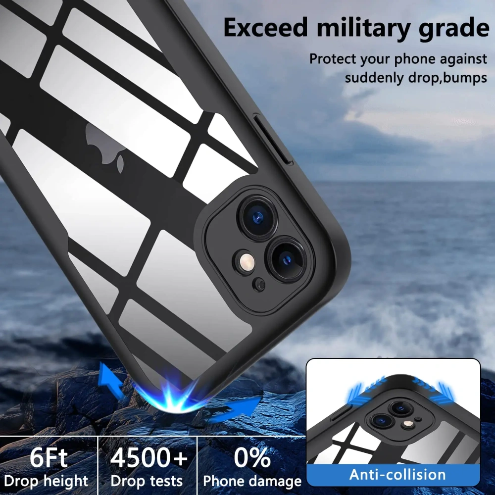 Shockproof 360° All-inclusive Phone Case with Screen Protector Film for iPhone 16 15 14 13 12 11 Pro Plus Max Mini XS Max