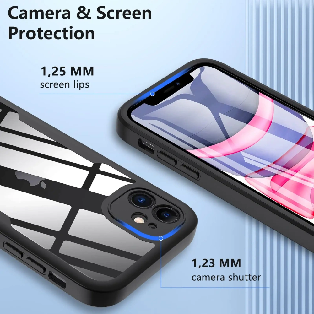 Shockproof 360° All-inclusive Phone Case with Screen Protector Film for iPhone 16 15 14 13 12 11 Pro Plus Max Mini XS Max