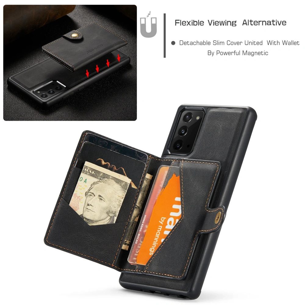 Magnetic Case For Samsung Galaxy Note 20 Ultra Note 8 9 10+ Samsung S20+ Ultra FE S21 Ultra Leather Wallet Card Solt Bag Case