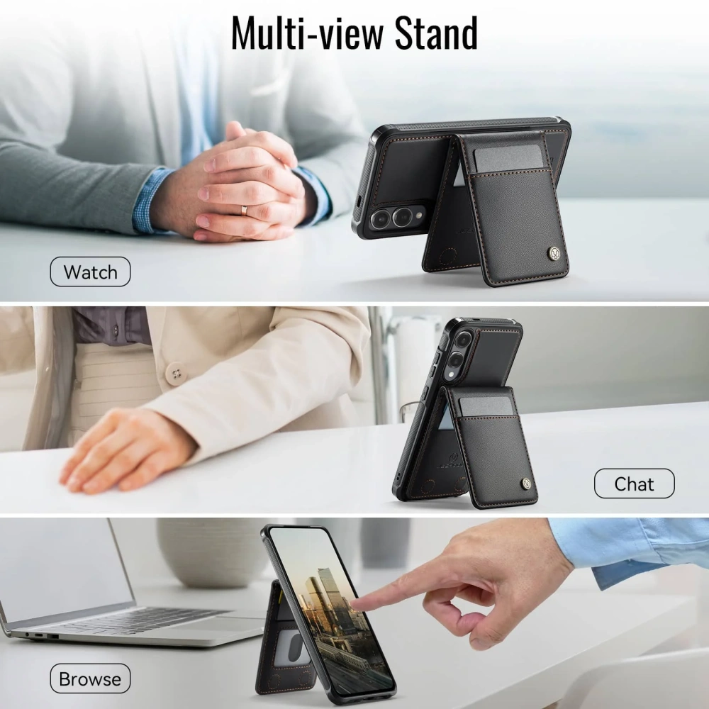 Magnetic 2 in 1 Detachable for Samsung Galaxy S25 Edge S25 FE S24 S23 S22 S21 S20 Ultra Wallet Case with Card Holder Kickstand