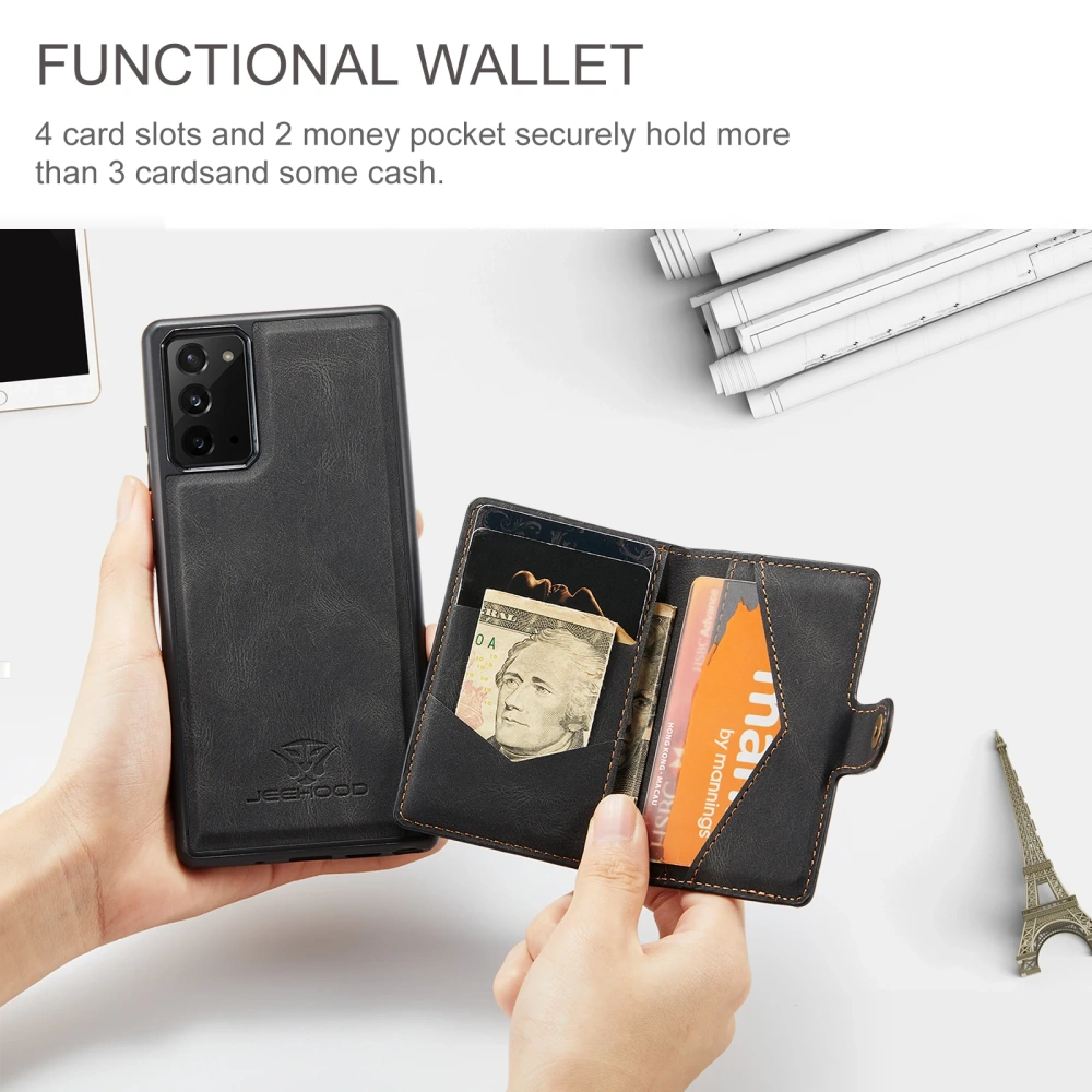 Magnetic Case For Samsung Galaxy Note 20 Ultra Note 8 9 10+ Samsung S20+ Ultra FE S21 Ultra Leather Wallet Card Solt Bag Case