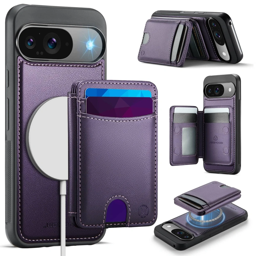 For Google Pixel 10 9 Pro XL 9A 10 9 Case Wallet with Magnetic, RFID Blocking Card Holder 2 in 1 Detachable Kickstand Shockproof