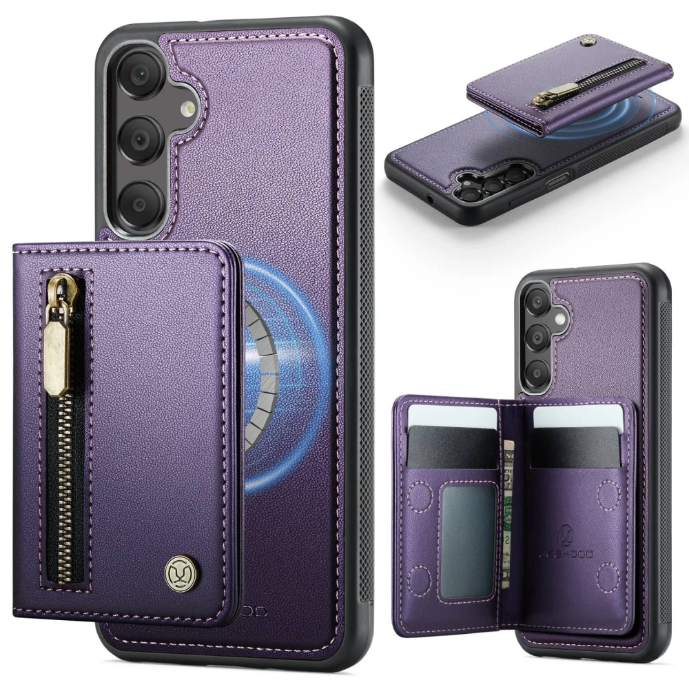 Case for Samsung Galaxy A56 A55 A53 A52 A36 A35 A26 A25 A17 A16 A15 Wallet Case, Detachable Magnetic RFID Blocking Card Holder