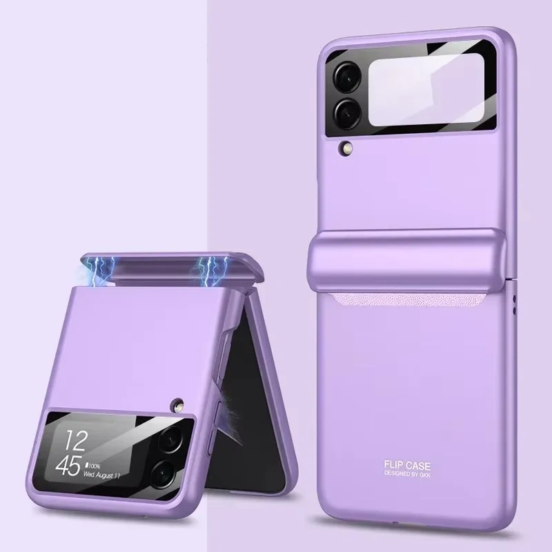 Z Flip 7 Flip5 Flip6 Magnetic Case For Samsung Galaxy Z Flip 7 6 5 4 3 Full Protection Hinge Luxury Cover Shell Camera Glass on