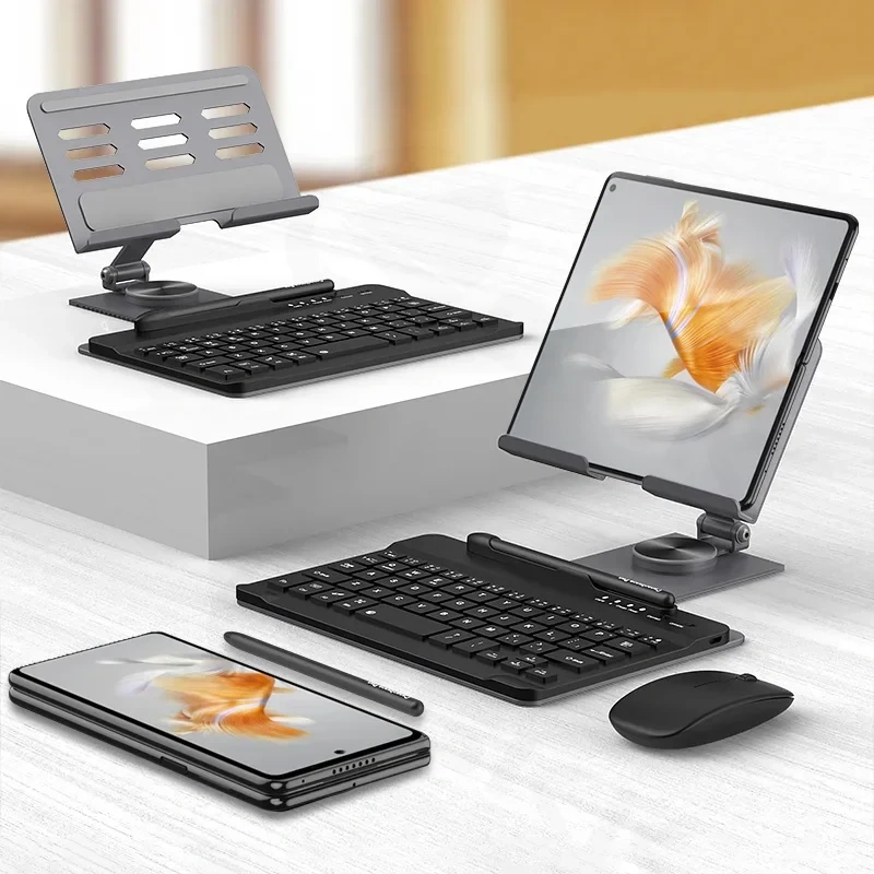 GKK Tablet Folding Stand Wireless Keyboard Set for Huawei Mate Xs 2 X2 X3 Magnetic Keyboard Bracket Mouse Pen for Huawei Mate X5