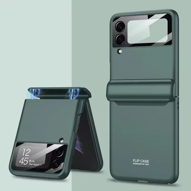 Z Flip 7 Flip5 Flip6 Magnetic Case For Samsung Galaxy Z Flip 7 6 5 4 3 Full Protection Hinge Luxury Cover Shell Camera Glass on